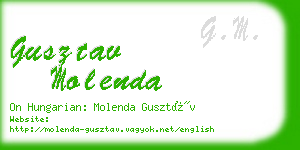 gusztav molenda business card